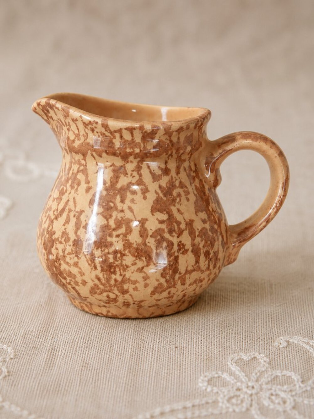 Vintage Pfaltzgraff Yellow Spongeware Creamer